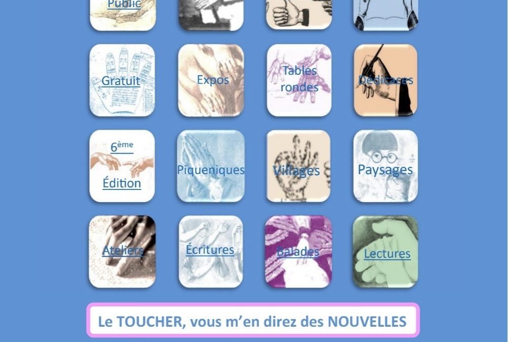 Le toucher au festival écopoétique «Nature en Livres» de Monceaux-le-Comte (58190 Nièvre)
